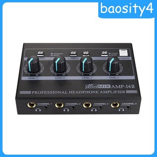 Bộ khuếch đại tai nghe âm thanh nổi 8 kênh Amp 3 giắc cắm đầu vào cho micrô Tai nghe Điện thoại thông minh Loa hoạt động