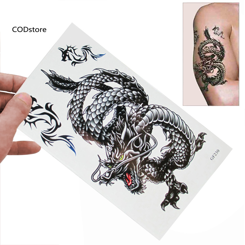 Hình xăm dán decal tạm thời KDC Dragon - kháng nước, tháo rời dễ dàng