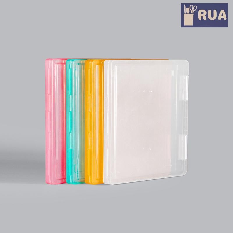 RUA 1 Hộp Tập Tin Di Động Nhiều Lớp, Hộp Tập Tin Trong Suốt Di Động, Hộp Tập Tin PP Nhựa A4, Hộp Bảo Quản Hợp Đồng Chống Thấm Nước Mới