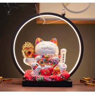 Kệ đèn led tròn hào quang trang trí chỉnh được 3 màu