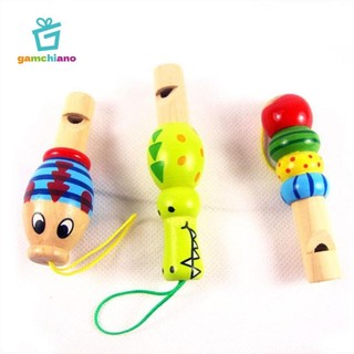 Gamchiano 1 Cái Còi Động Vật Âm Nhạc Khai Sáng Bé Trẻ Em Giáo Dục Đồ Chơi Bằng Gỗ