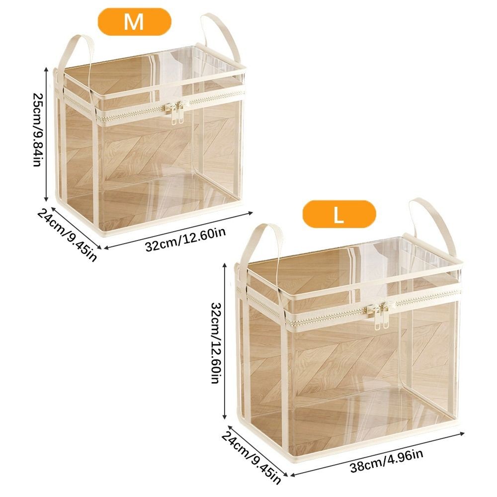 Túi đựng búp bê SIMPLEAID, Hộp sắp xếp chống bụi có thể nhìn thấy trong suốt, Công suất lớn đa chức năng Chống ẩm có tay cầm có dây kéo Đồ chơi lưu trữ
