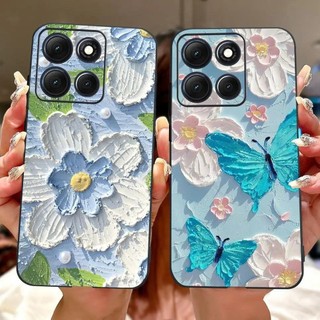 Dành Cho Motorola Moto G86 G56 5G / Motorola G66j G66y G86 Vỏ Điện Thoại Điện Thoại Sang Trọng Bướm In Hình Hoa Vỏ Mềm