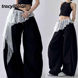 Váy mini TRACYILLOIAN ren hoa thêu không đều, phù hợp dạo phố phong cách Y2K với dây buộc thiết kế xếp li