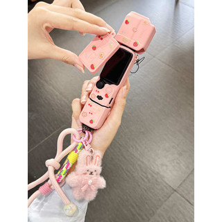 Thích hợp cho DJI pocket3 Vỏ bảo vệ Osmo Dây buộc dễ thương Gimbal Thân máy ảnh Vỏ bảo vệ bằng silicon Màn hình ống kính Vỏ lật Chống sốc Chống va chạm Chống trầy xước Túi lưu trữ Vỏ đứng