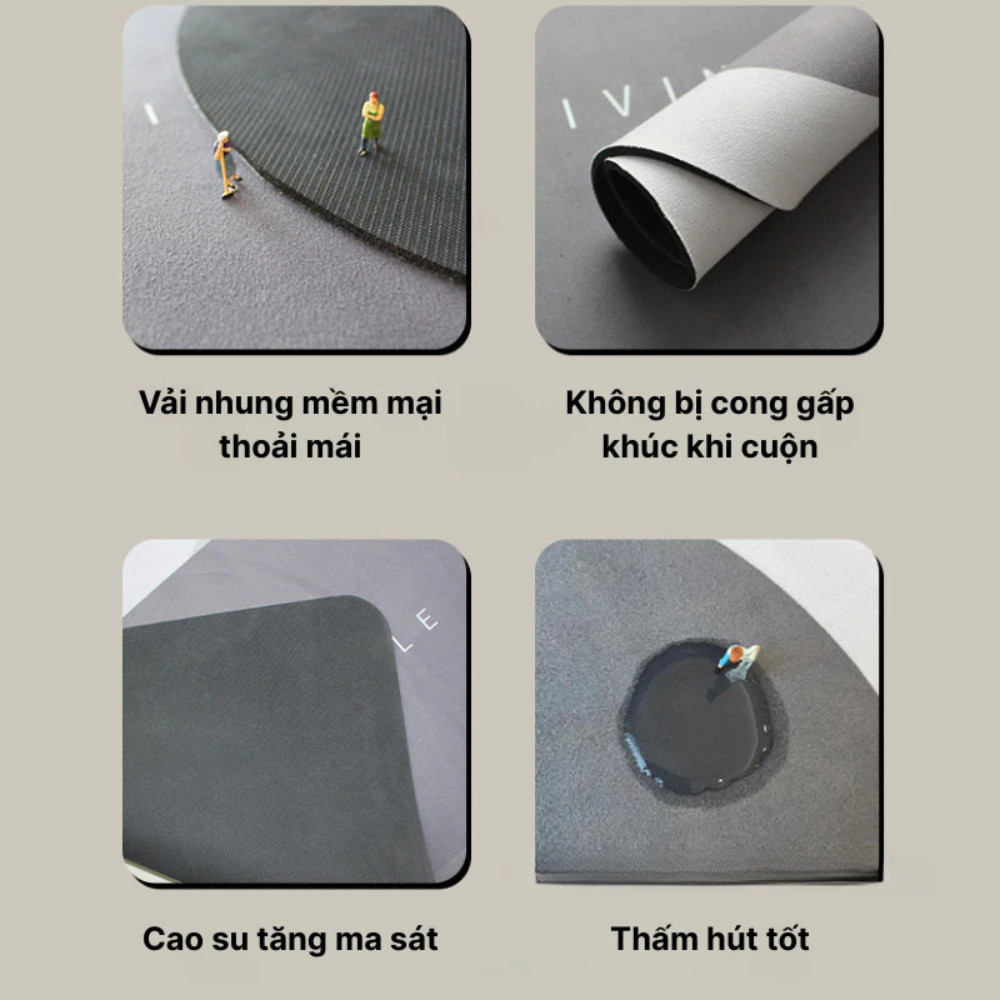 Thảm Trải Sàn Nhà Bếp Hình Thú Dễ Thương Home, Chống Trơn Trượt, Chống Thấm Nước Decor Bếp Xinh
