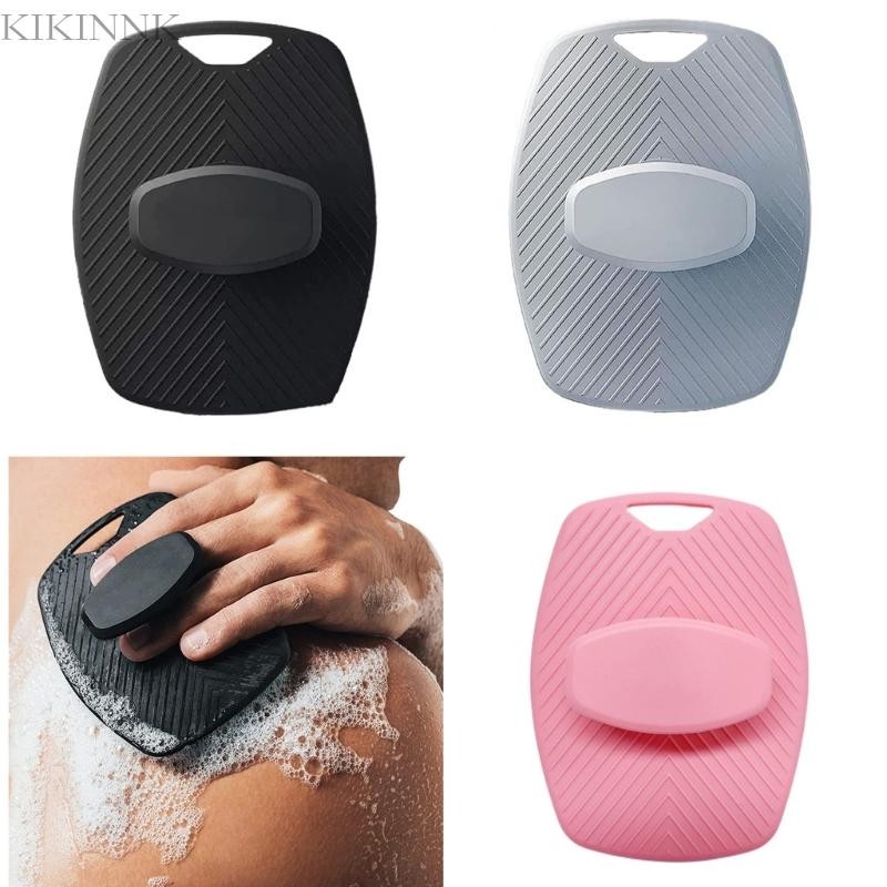 Bàn chải tắm KIKIN có lông silicon kết cấu để chà lưng và tẩy tế bào chết