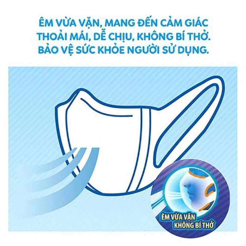 Khẩu trang 3D Unicharm hộp 100 chiếc nội địa Nhật Bản, khẩu trang 3D kháng khuẩn Nhật Bản