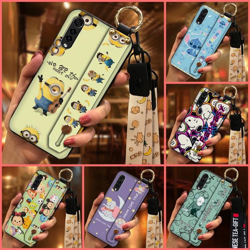 Ốp Điện Thoại Vòng Chống Thấm Nước Cho LG Velvet 4G / 5G Chống Bụi Bẩn Hoạt Hình Chân Đế Chống Va Đập Dây Đeo Cổ Tay Ốp Lưng Giá Đỡ Điện Thoại Dễ Thương Dây Đeo Tay Chống Bụi Bảo Vệ Chống Sốc
