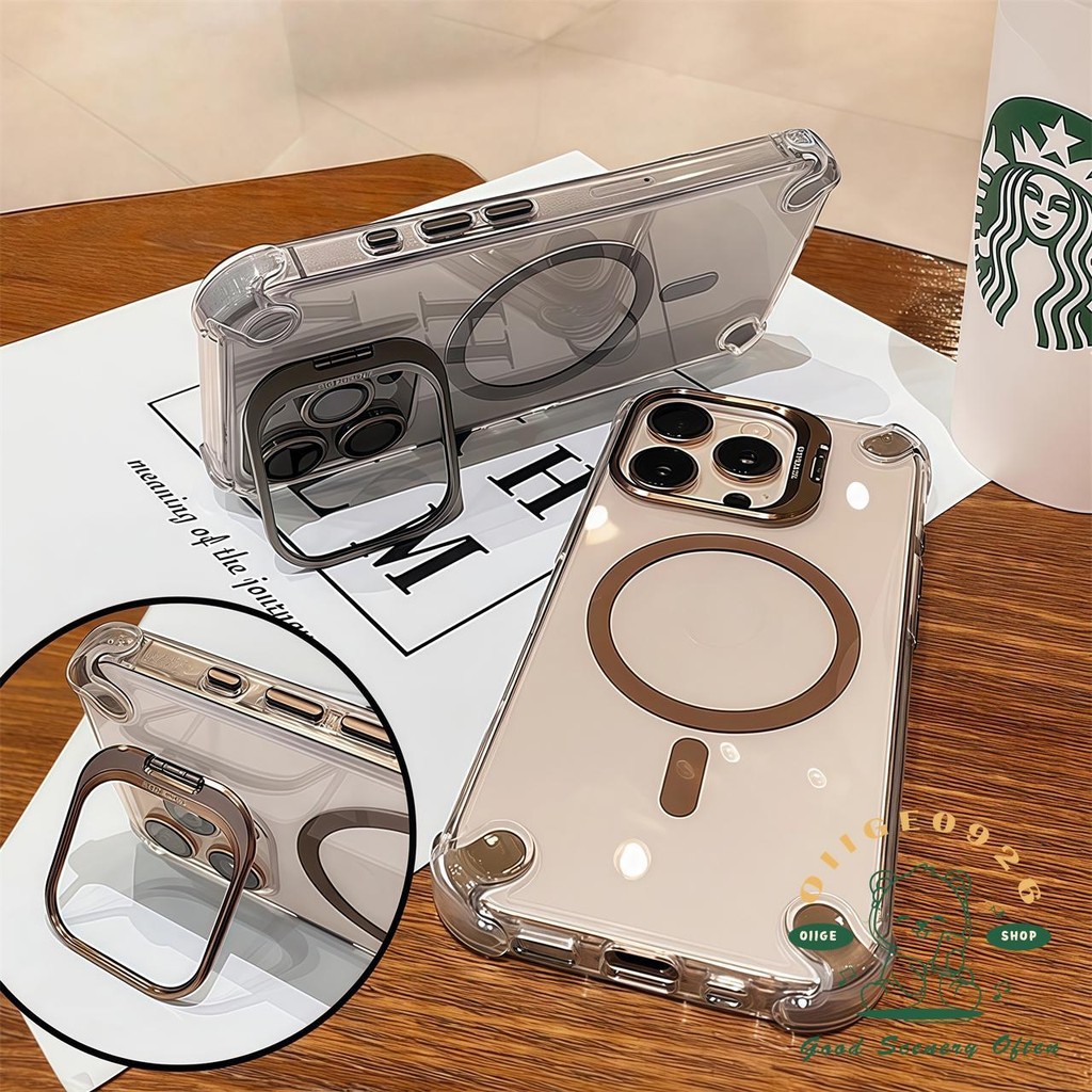 Chống rơi acrylic trong suốt khung từ tính Vỏ điện thoại iphone16 Pro Max 15 14 13 12 vỏ cho vỏ iPhone Vỏ mềm silicon TPU chống sốc