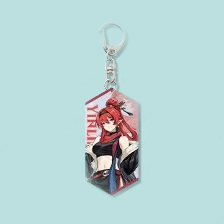HT2 Sóng Gió Dính Móc Khóa Acrylic The Shorekeeper Mặt Dây Chuyền Yinlin Túi Phụ Kiện Anime Ngoại Vi TH2