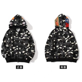 Áo Khoác Nỉ Bape Mũ 2 Lớp .Double - Six. Áo Hoodie Nỉ Dày Dặn Dáng Rộng