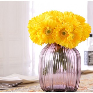 7 đầu gerbera, hoa nhân tạo cao cấp, gerbera phong phú, bó, gerbera, trang trí hoa năng lượng mặt trời