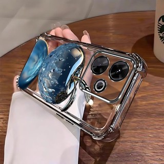 Thích hợp cho Redmi 13 Vỏ điện thoại Chất liệu pha lê Apple Thiết kế mới Đơn giản Vỏ điện thoại TPU trong suốt Giá cả phải chăng Chống sốc Chống trượt Chống vân tay bền