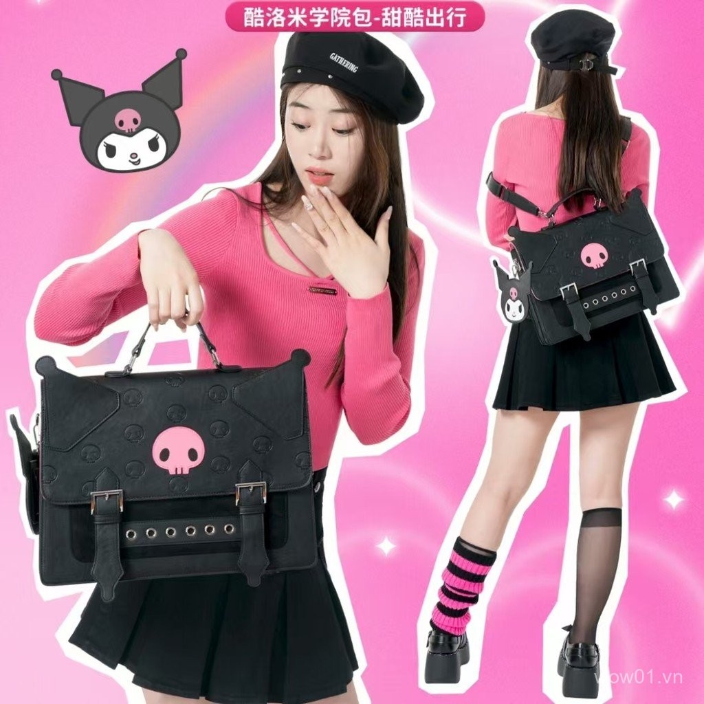 Bán Chạy Kuromi Đồng Thương Hiệu Túi Nữ Phong Cách Mới Nguyên Bản Túi Có Thể Là Ba Lô Đơn jk Túi Preppy Túi Xách
