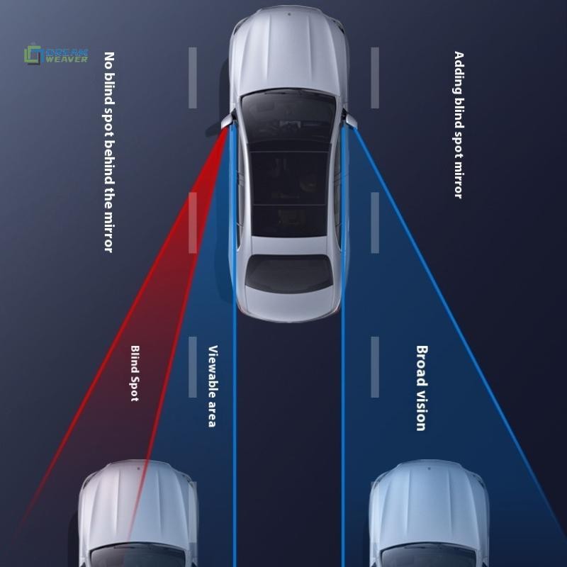 Gương chiếu hậu góc rộng ô tô 360° điều chỉnh, phụ không khung cho điểm mù, 2 chiếc
