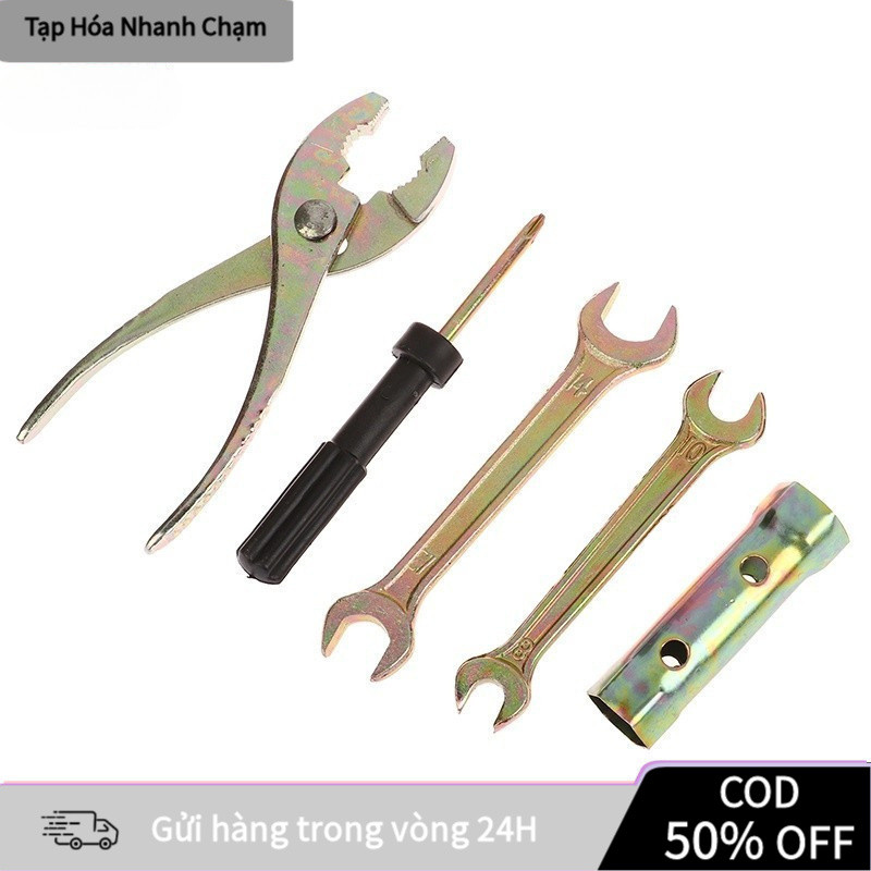 【48h】【COD】6pcs1 Bộ Dụng Cụ Sửa Chữa Xe Máy Đa Năng Cờ Lê Xe Máy Dụng Cụ Cắm Tua Vít Tay Kìm Bộ Phụ Kiện Mới chữ t