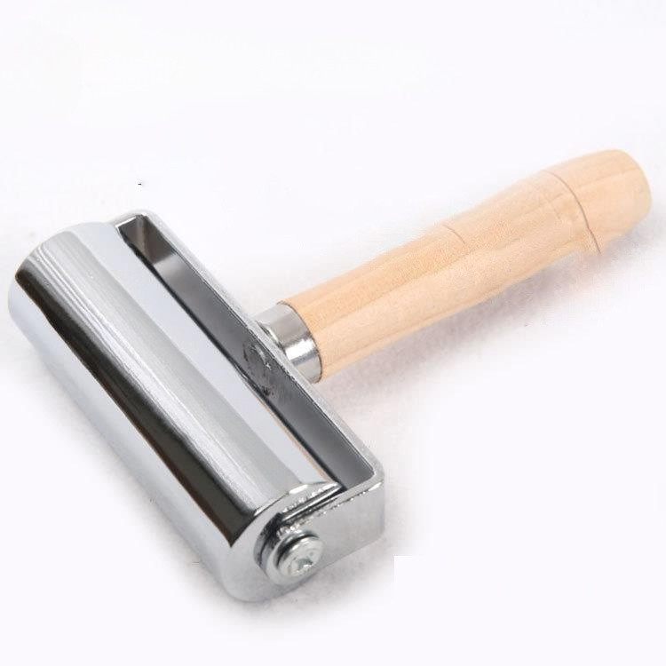 【COD】Rulo ép da thủ công DIY – Cây lăn keo kim loại tay gỗ 60/100mm, dùng làm ví, dây nịt, túi da chuyên nghiệp