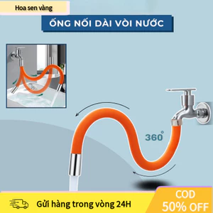 【24H】Bộ mở rộng vòi nước silicon 50cm xoay 360°, tăng áp lực nước, đầu nối linh hoạt cho chậu rửa bếp và lavabo