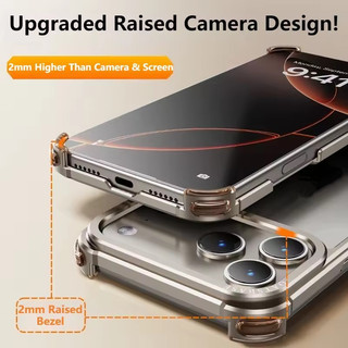 [JLK] Ốp Điện Thoại Kim Loại Cho iPhone 17 Pro 16 15 Pro Max / 17 Air Case Hỗ Trợ Tối Giản Sạc Không Dây Vỏ Protecitve Siêu Mỏng