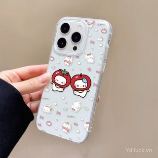 Cà Chua Mèo Con Đơn Giản Dễ Thương Vỏ Bé Gái Thích Hợp Cho iphone 13pro 16 14promax 12pro 15 11 16pro 14 13 15promax 12 14plus 15pro Ốp Điện Thoại Chống Sốc