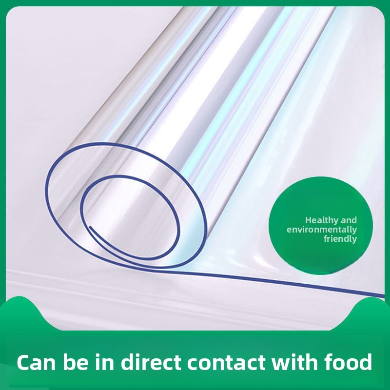 PVC Dày Khăn Trải Bàn Chống Thấm Nước Chống Dầu Dùng Một Lần Chống Cháy Bàn Cà Phê Tivi Bàn Ăn Thảm Trong Suốt Kính Mềm Pha Lê Tấm Thảm