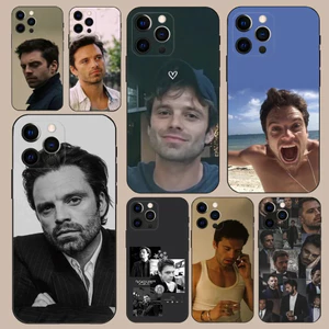 Ốp Điện Thoại TP-1 Sebastian Stan Cho iPhone 16, 17,14,13,12,11, Pro, X, XS, Max, XR, Plus, Mini Mềm Màu Đen