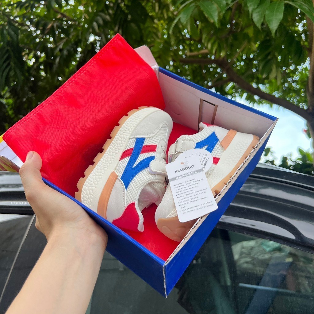 giày thể thao bé trai bé gái 2 sọc mẫu mới cho bé độn đế 2 phân bé trai đi học đi chơi QCCC full box TTF209 ( ảnh thật )