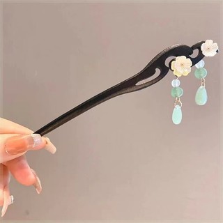 Kẹp tóc tua rua cá chép nữ cao cấp cảm giác mới Kẹp tóc xanh Trung Quốc