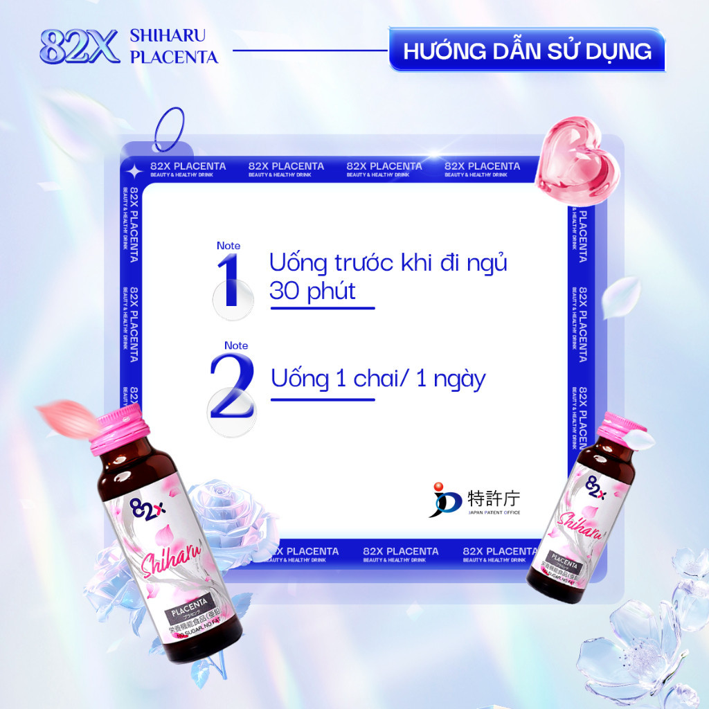 Ảnh Combo 3 Hộp Nước Uống Shiharu Placenta Đều Màu Da, Cân Bằng Nội Tiết Tố Nữ, Ổn Định Giấc Ngủ 10 lọ/Hộp 4