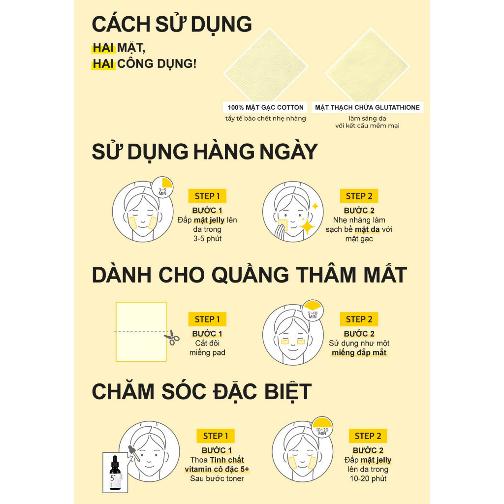 Nước Hoa Hồng Dạng Miếng Toner Pad Numbuzin No.5 Vitamin Niacinamide Concentrated Giúp Tẩy Da Chết & Sáng Da 70 Pads