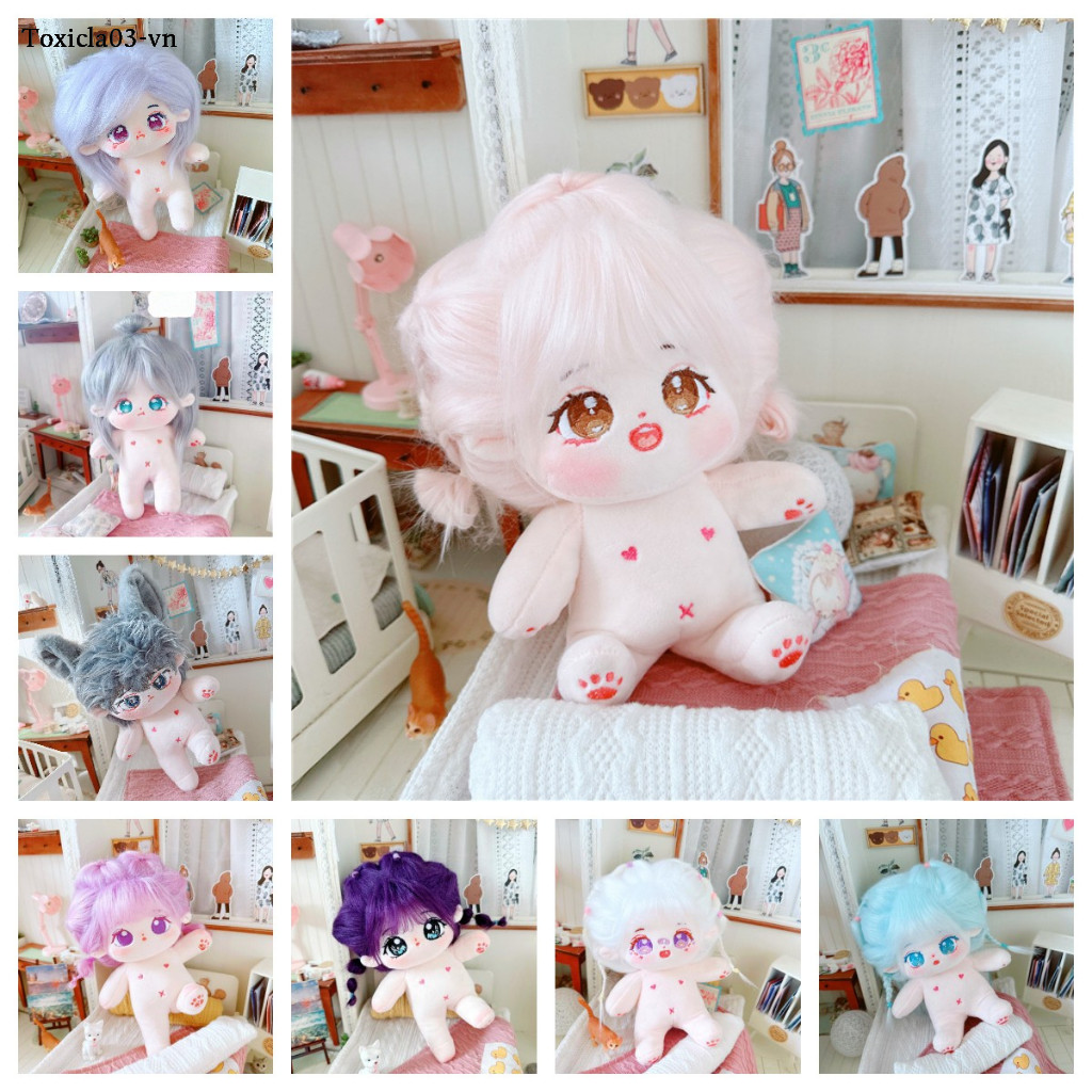 Diy 20cm Cotton Búp Bê Chiên Tóc Thần Tượng Ngôi Sao Búp Bê Tóc Dài ...