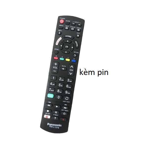 tay điều khiển remote từ xa TV Panasonic RM - L1378-kèm pin-tay đầu bấm TV Panasonic RM-L1378