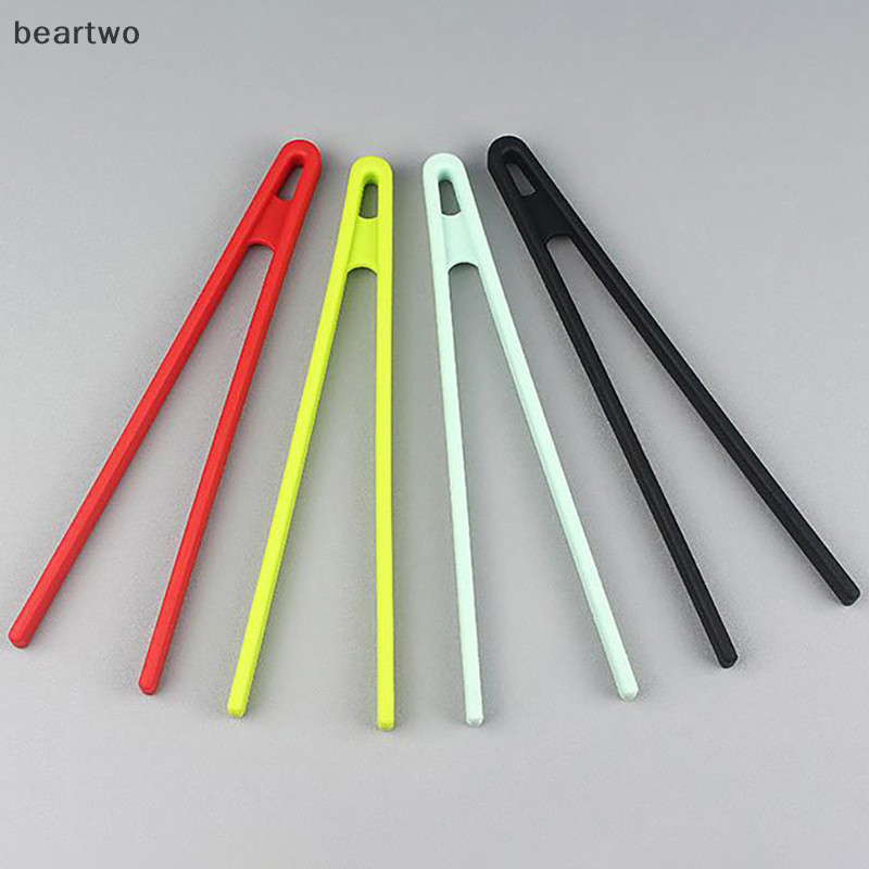 < Beartwo > Bánh mì nướng thực phẩm bằng silicon Lưỡi Trivet cho kẹp nhà bếp Kẹp nấu ăn chống trượt Kẹp Salad BBQ Dụng cụ nướng Phụ kiện nhà bếp Đẹp