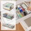 MARGREDY Phụ kiện trang sức Hộp lưu trữ, Hộp lưu trữ trong suốt dung tích lớn trực quan, Ngăn kéo lưu trữ văn phòng phẩm thời trang Đồ lặt vặt sắp xếp