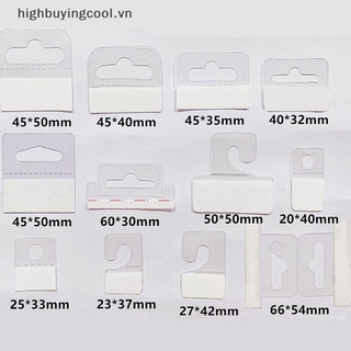 Hcvn 100 Chiếc Khe Cắm PVC Dính Lỗ Thẻ Móc Hộp Hàng Hóa Túi Móc Treo Hiển Thị HOT