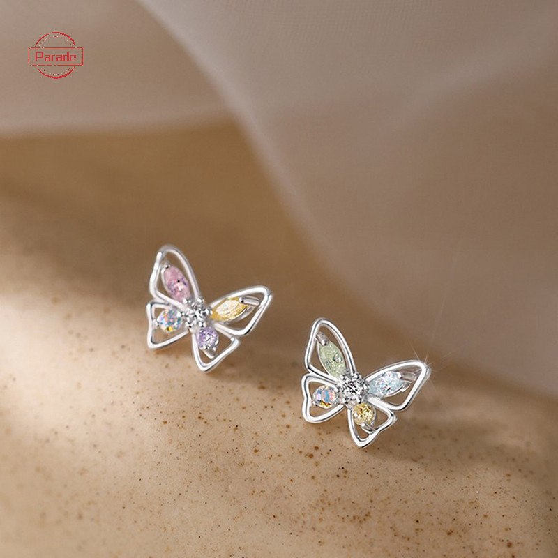 Diễu Hành Cutout Zircon Pha Lê Bông Tai Nữ Bé Gái Tiệc Cưới Mới Mỹ Món Quà Trang Sức VN
