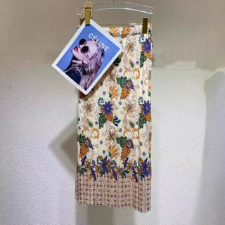 Miyake In Xếp Ly Váy Sang Trọng Thời Trang In Váy Nữ Mùa Hè Mỏng Hơn Nhìn Váy Nữ