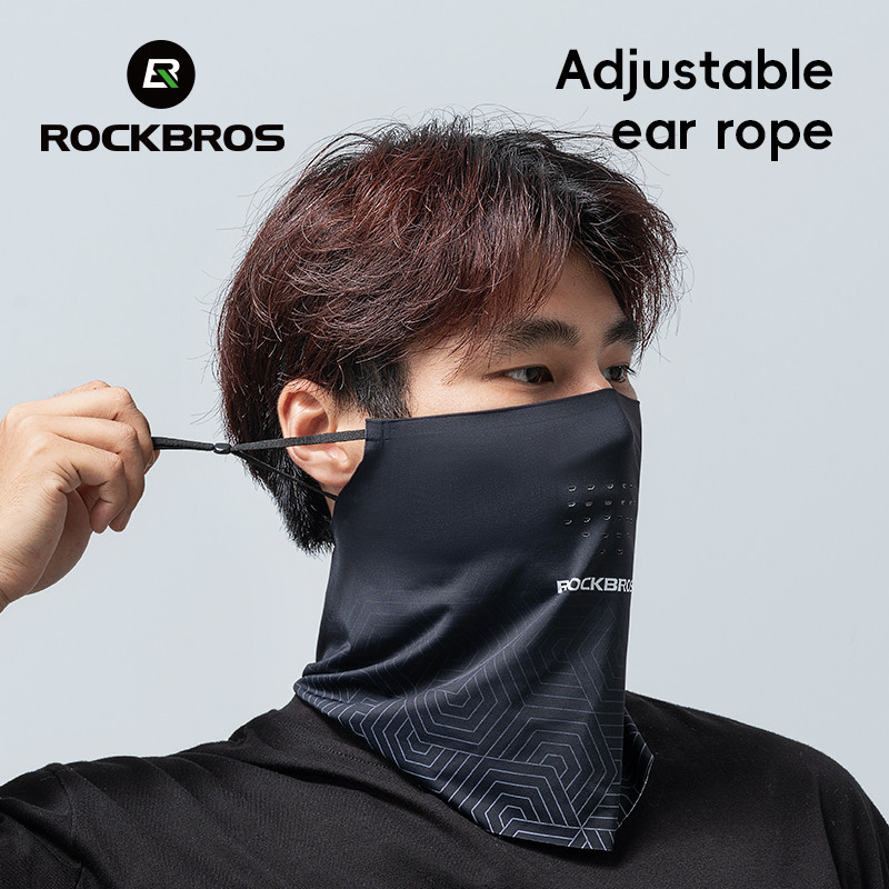 Mặt nạ chống nắng ROCKBROS với băng lụa thoáng khí, bảo vệ tia UV, phù hợp cho hoạt động ngoài trời như đi xe đạp và thể thao