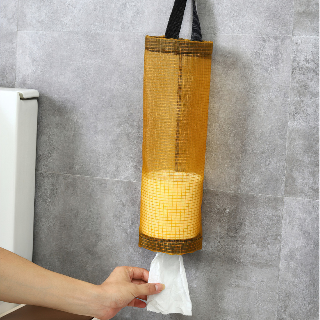 Túi Lưới Treo Tường Dạng Ống Đựng Túi Nylon Đa Năng Tái Sử Dụng Tiện Lợi Cho Nhà Bếp FE123