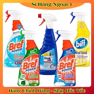 Bình Xịt Tẩy Rửa Đa Năng Bref Power 750ml - Tẩy Bếp, Tẩy dầu mỡ, Inox, Diệt khuẩn 99.9% -Hàng Nội Địa Đức