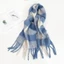 Khăn quàng cổ tua dài JVSUB, Khăn choàng Cashmere mùa đông ấm áp mềm mại, họa tiết sọc kẻ sọc Mohair Khăn choàng dày quấn nữ