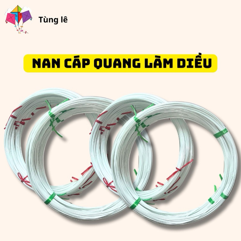 Combo 10m Nan cáp quang bán lẻ theo mét làm Diều, làm Chong Chóng và nan Lồng chim bền đẹp hàng loại 1 cao cấp bé