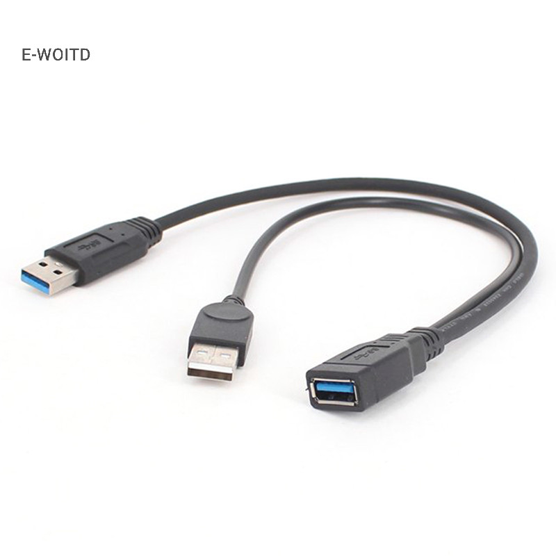 Cáp E-WOITD USB 3.0 Cáp sạc nguồn kép Y Adapter Nam sang Nữ Dây HNVN