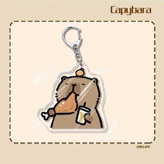 Capybara capybara móc khóa mặt dây chuyền acrylic hoạt hình dễ thương sáng tạo học ba lô đính quà tặng