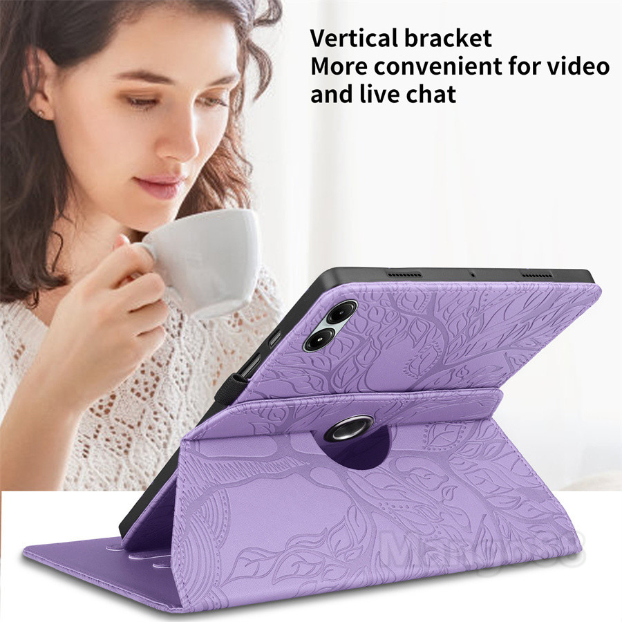 Ốp Lưng Cho Redmi Pad Pro 12.1 2024 Xiaomi Poco Pad 12.1inch Máy Tính Bảng Da PU TPU Bao Chống Sốc In An Toàn 360 Xoay Đứng Vỏ Phụ Kiện Bảo Vệ