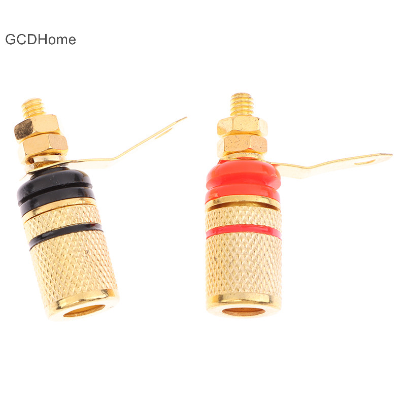 Gcdhome 1 Mạ Vàng Loa Khuếch Đại Ràng Buộc Trạm Bưu Chính 4MM Loa Ổ Cắm Cắm Jack Kết Nối Âm Thanh Chuối Thiết Bị Đầu Cuối HOT Cắm