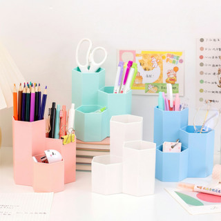 Hộp đựng bút hình lục giác tổ ong-Hộp lưu trữ máy tính để bàn sáng tạo ALINE