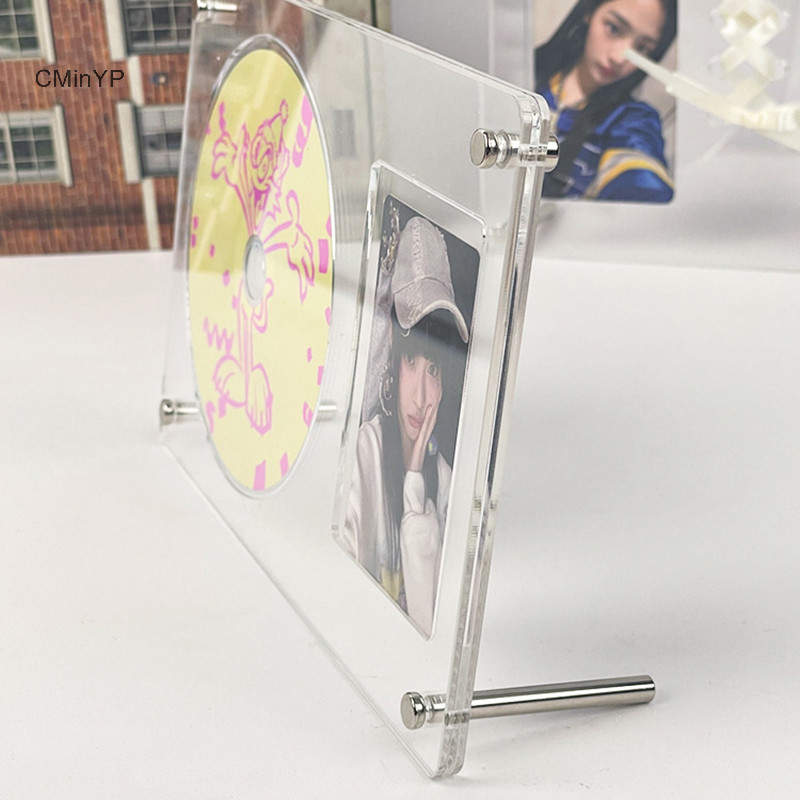 Cyinyp CD Hình Hiển Thị Đứng Khung Trong Suốt Acrylic Khung Ảnh Photocard Giá Đỡ Thần Tượng Bưu Thiếp Bảo Vệ Trang Trí Phòng Vinh Quang