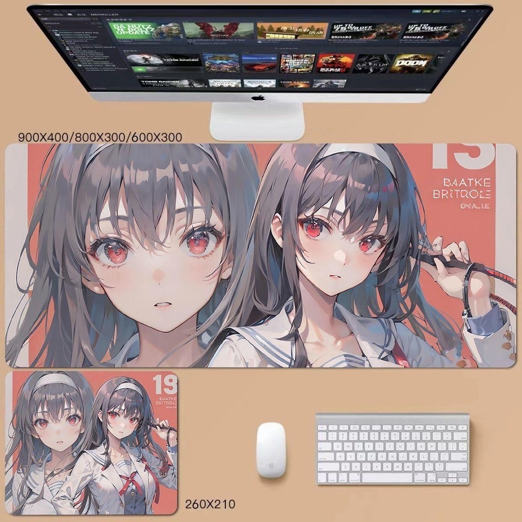 Miếng Lót Chuột Anime Saekano: Cách Nuôi M Chán Bạn Gái Bàn Phím Máy Tính Lớn Thảm Để Bàn Cho Người Hâm Mộ ACG Học Sinh Viết Bàn Thảm Cao Su Độ Dày 3 Mm